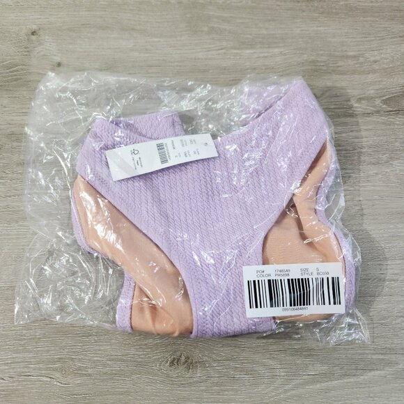 J. Crew Lilac Textured Curved Waist Cheeky Bikini Bottom New With Tags Womens S - Picture 15 of 16